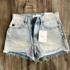 Vici Light Jean Frayed Shorts